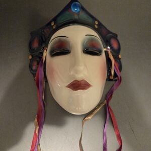 Colorful Ceramic Mask Wall Art